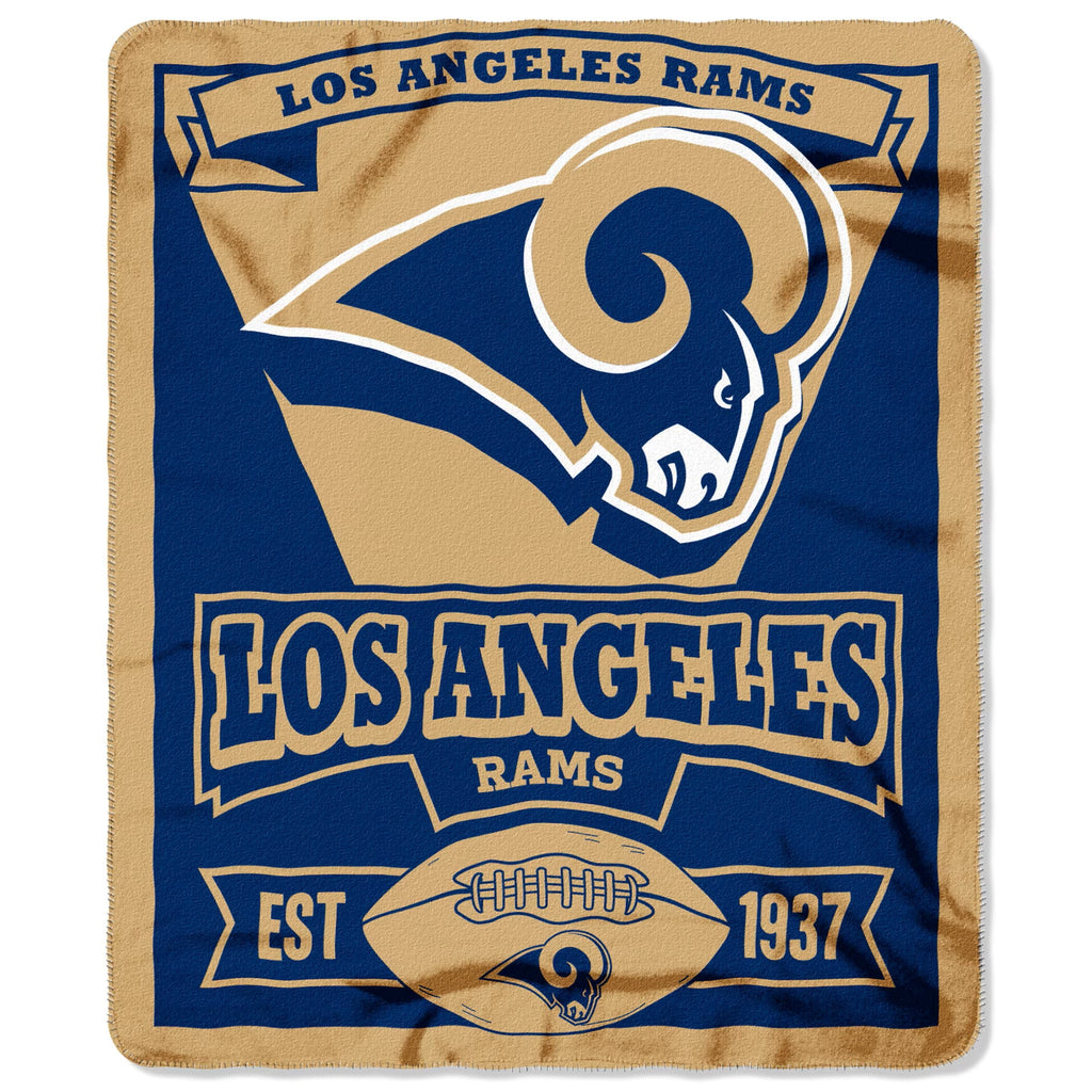 Los Angeles Rams Blanket 50x60 Fleece Marque Design - 8