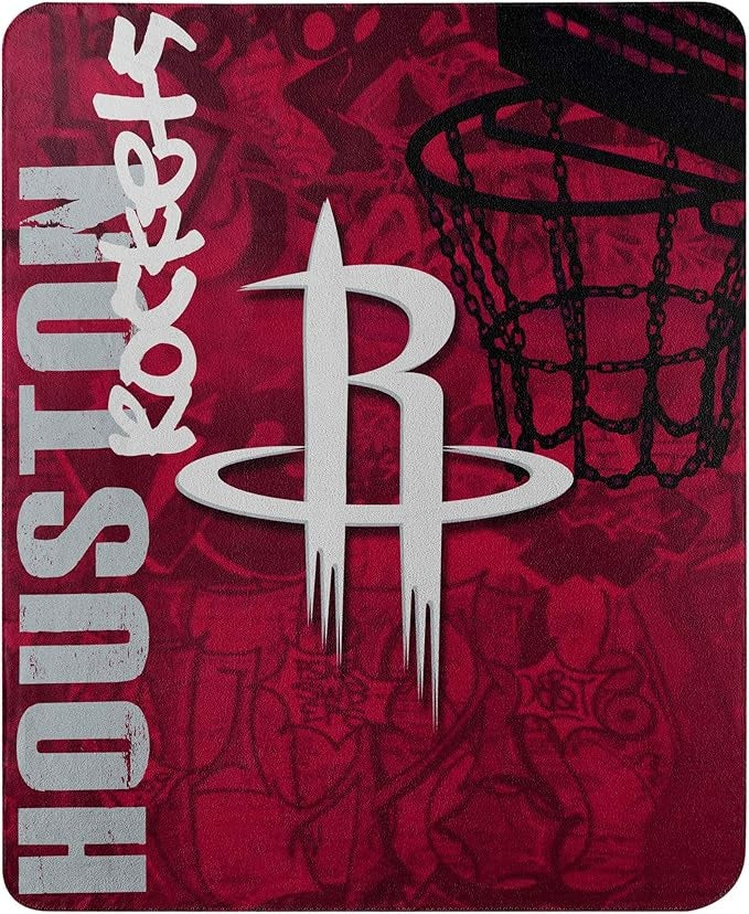 Houston Rockets Blanket 50x60 Fleece Hard Knocks Design - 9