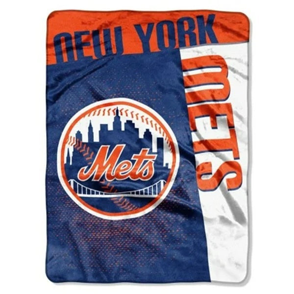New York Mets Blanket 60x80 Raschel Strike Design - 14