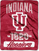 Indiana Hoosiers Blanket 46x60 Micro Raschel Varsity Design Rolled - 0.25