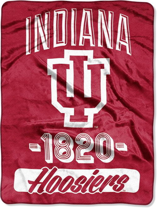 Indiana Hoosiers Blanket 46x60 Micro Raschel Varsity Design Rolled - 0.25