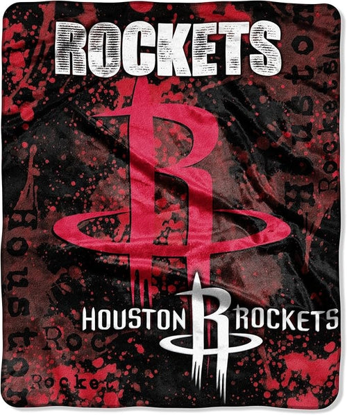 Houston Rockets Blanket 50x60 Raschel Drop Down Design - 8