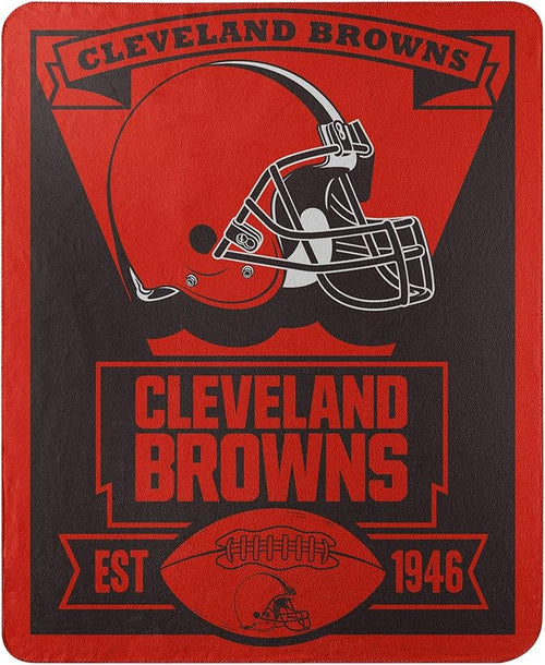 Cleveland Browns Blanket 50x60 Fleece Marque Design - 8