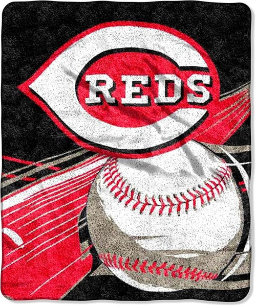 Cincinnati Reds Blanket 50x60 Sherpa Big Stick Design - 10