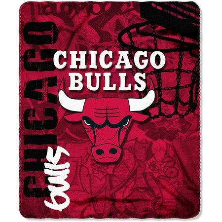 Chicago Bulls Blanket 50x60 Fleece Hard Knocks Design - 9