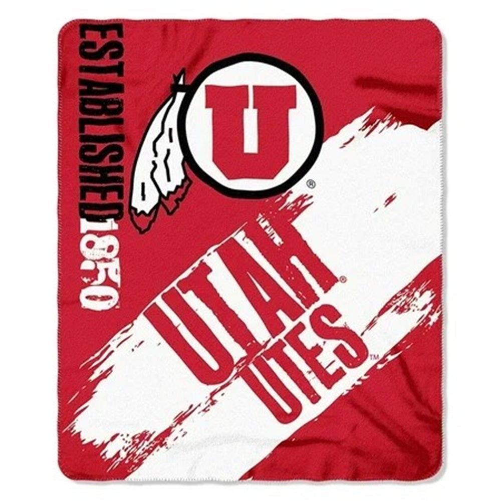 Utah Utes Blanket 50x60 Fleece Painted Design - 8