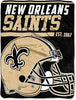 New Orleans Saints Blanket 46x60 Micro Raschel 40 Yard Dash Design Rolled - 0.25