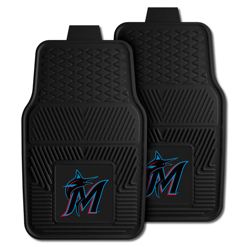 Fanmats - MLB - Miami Marlins 2-pc Vinyl Car Mat Set 17''x27''