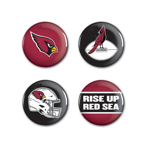 Arizona Cardinals Buttons 4 Pack - WinCraft