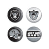 Las Vegas Raiders Buttons 4 Pack - WinCraft