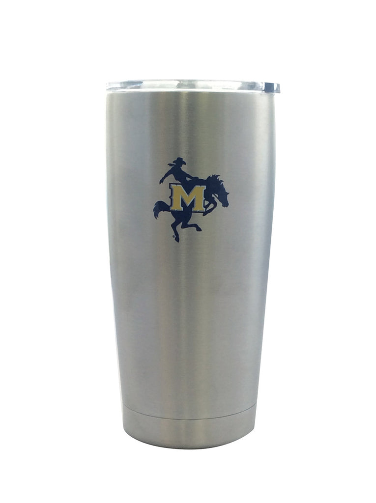 McNeese State Cowboys Travel Tumbler 20oz Ultra Silver CO - BOELTER