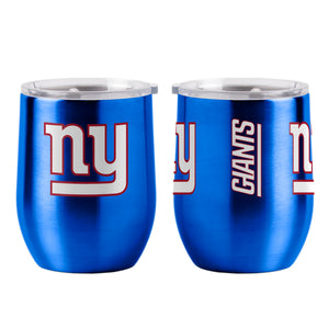 New York Giants Travel Tumbler 16oz Stainless Steel Curved - Logo Brands