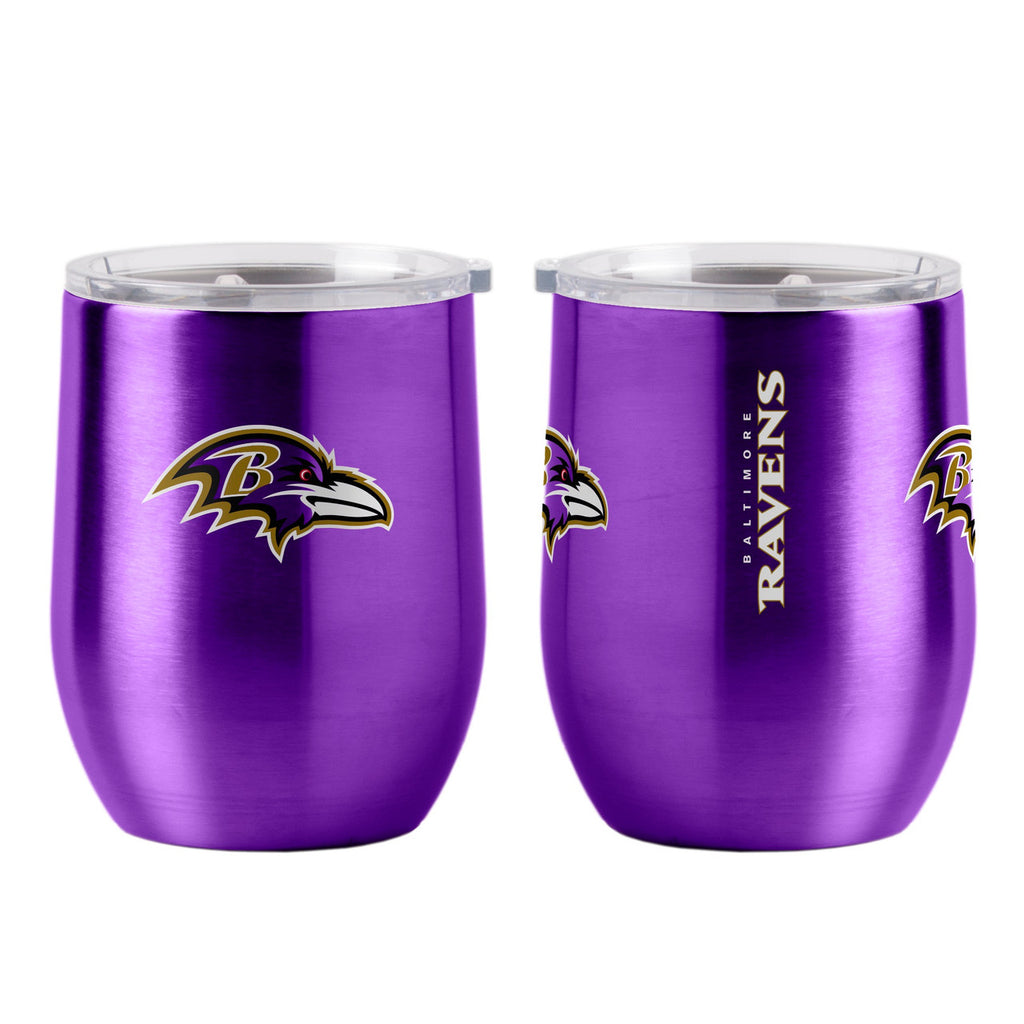 Baltimore Ravens Travel Tumbler 16oz Stainless Steel Curved - Logo Brands