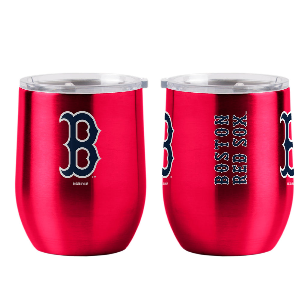 Boston Red Sox Travel Tumbler 16oz Stainless Steel Curved - Logo Brands
