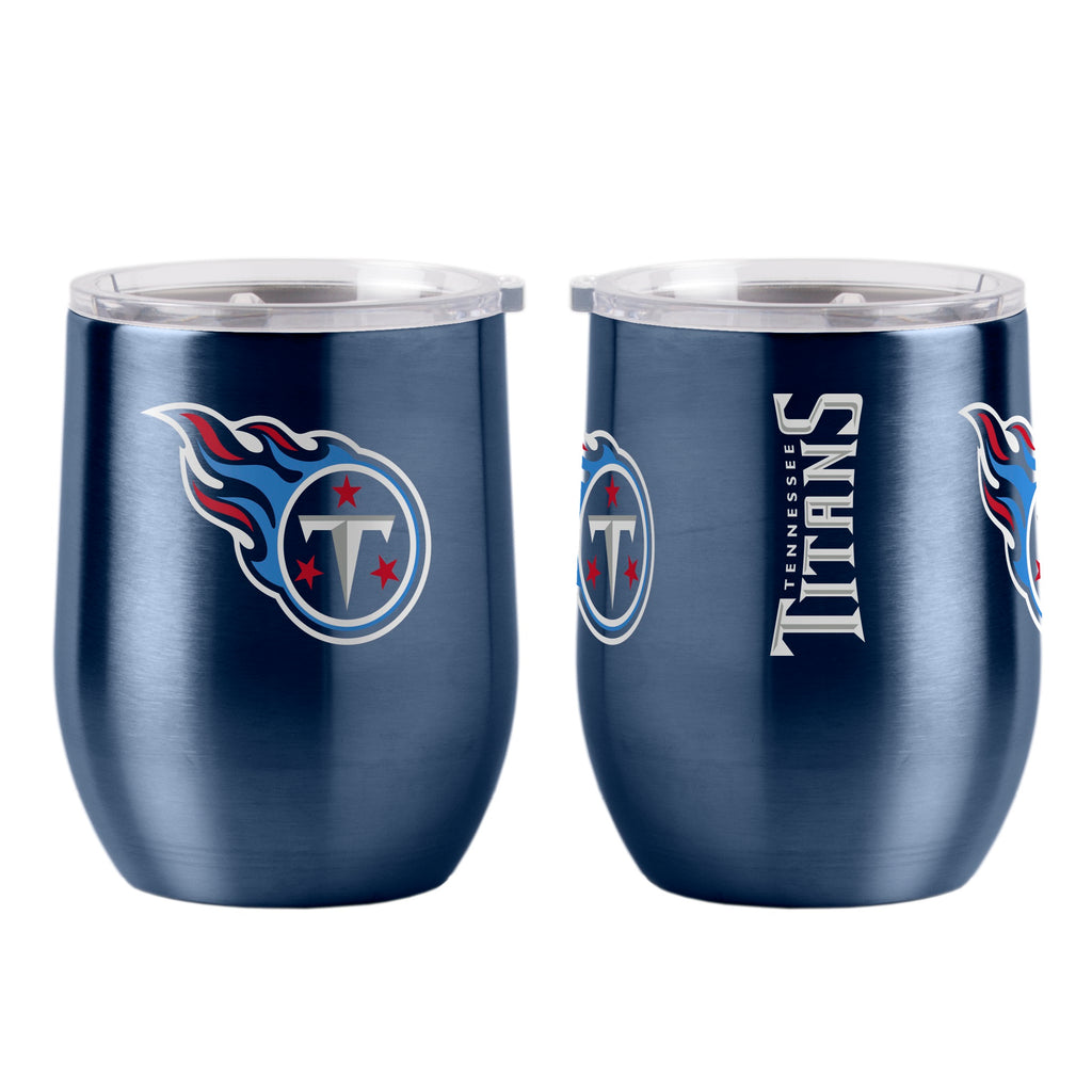 Tennessee Titans Travel Tumbler 16oz Stainless Steel Curved - Logo Brands