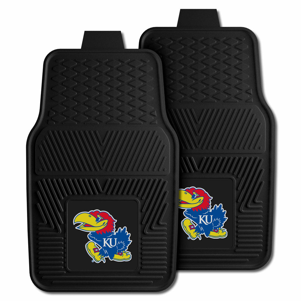 Fanmats - University of Kansas 2-pc Vinyl Car Mat Set 17''x27''