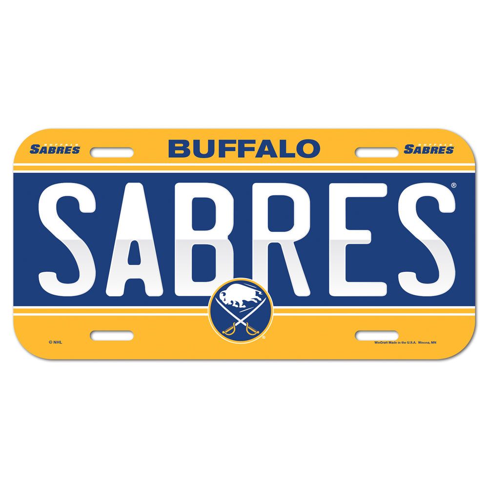 Buffalo Sabres License Plate Plastic - 0.25