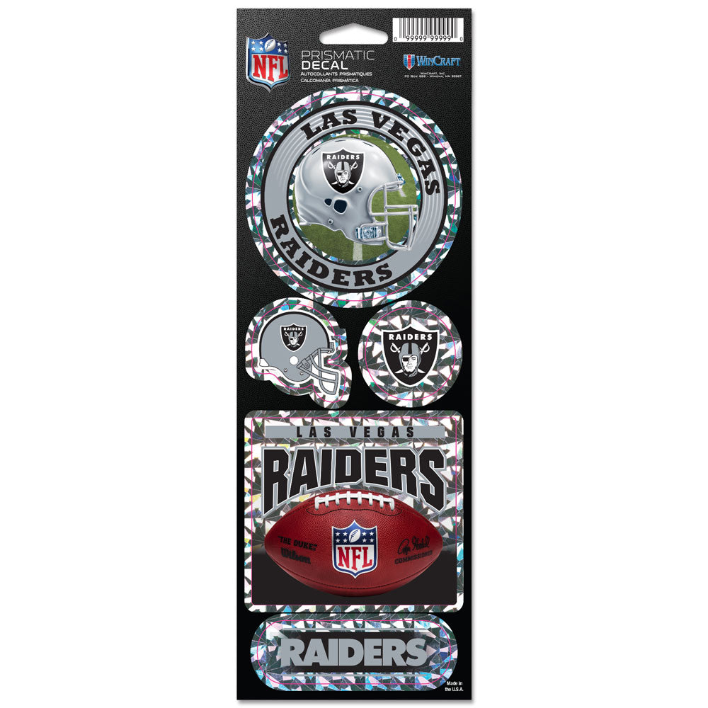 Las Vegas Raiders Decal 4x11 Die Cut Prismatic Style - 0.25