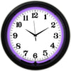 Black Rim Purple Standard Neon Clock