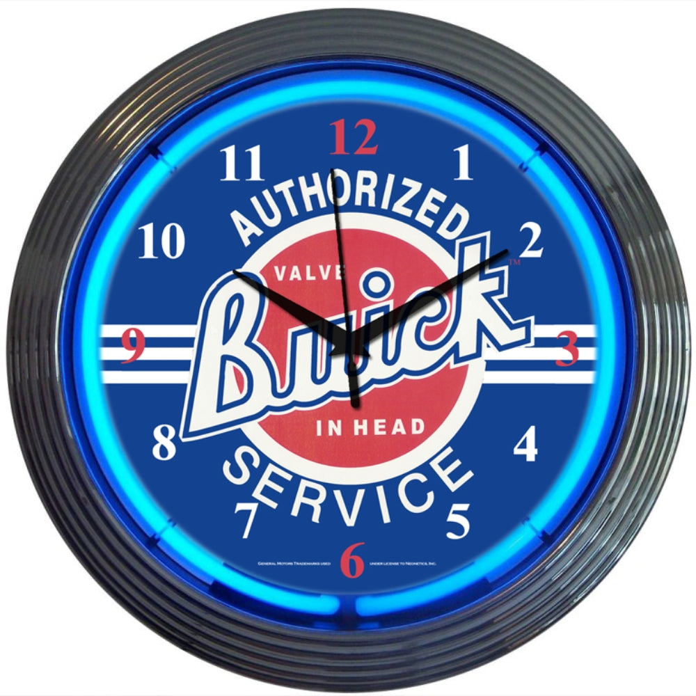 Gm Buick Service Neon Clock