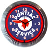 Gm Pontiac Service Neon Clock