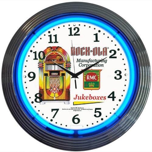 Rock-Ola Jukebox Neon Clock