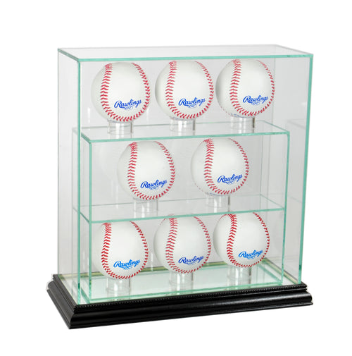 8 Upright Glass Display Case with Black Moulding