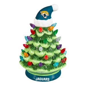 Jacksonville Jaguars Christmas Tree 4 Inch LED Tabletop - Evergreen Enterprises