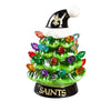New Orleans Saints Christmas Tree 4 Inch LED Tabletop - Evergreen Enterprises