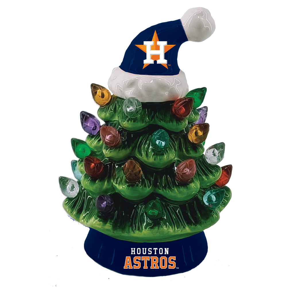 Houston Astros Christmas Tree 4 Inch LED Tabletop - Evergreen Enterprises