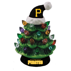 Pittsburgh Pirates Christmas Tree 4 Inch LED Tabletop - Evergreen Enterprises