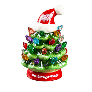 Detroit Red Wings Christmas Tree 4 Inch LED Tabletop - Evergreen Enterprises