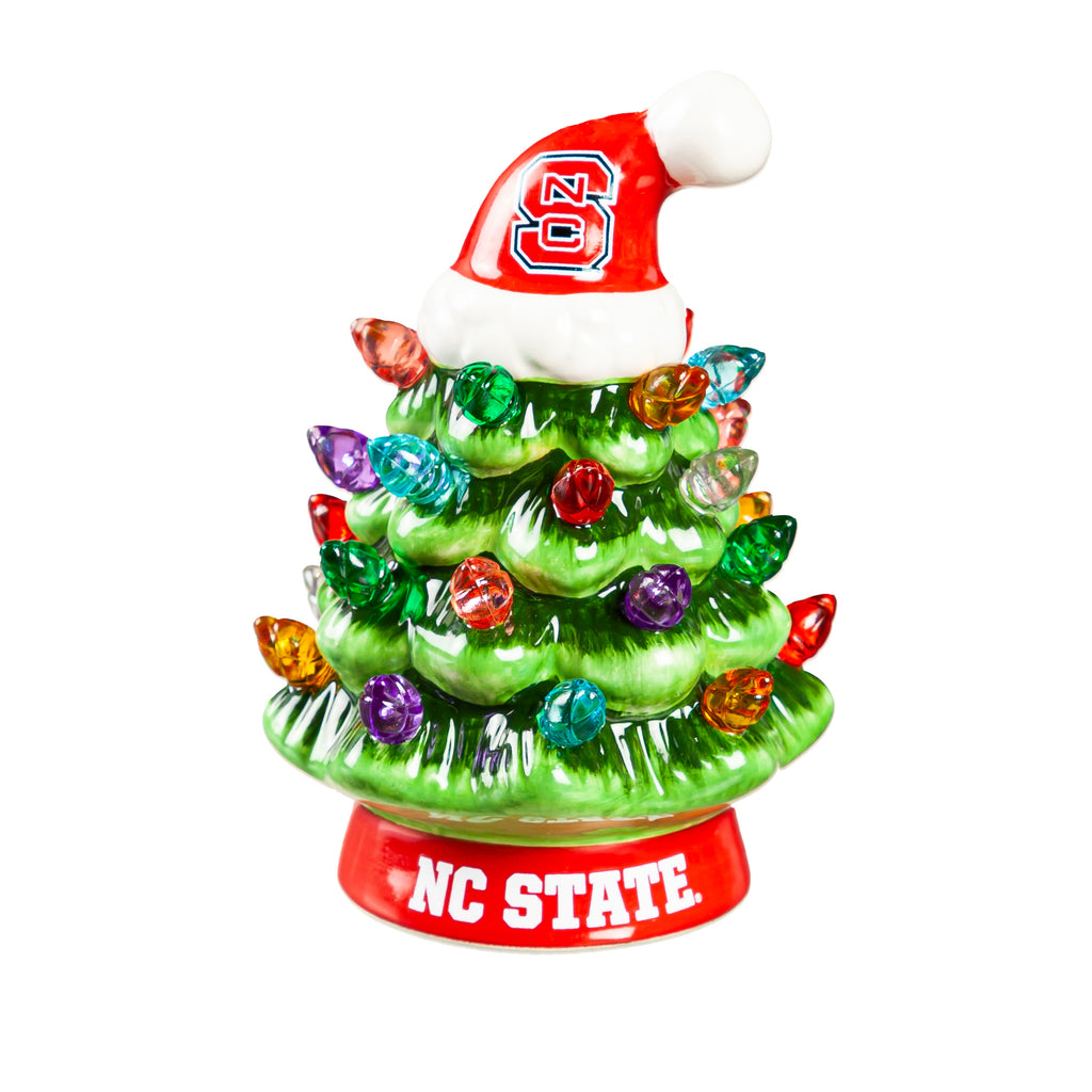 North Carolina State Wolfpack Christmas Tree 4 Inch LED Tabletop - Evergreen Enterprises