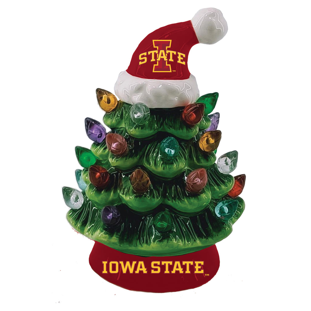 Iowa State Cyclones Christmas Tree 4 Inch LED Tabletop - Evergreen Enterprises