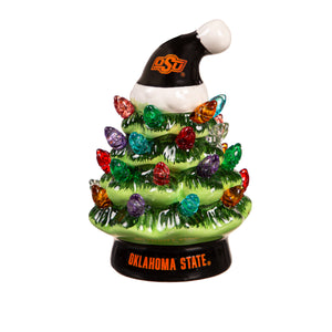 Oklahoma State Cowboys Christmas Tree 4 Inch LED Tabletop - Evergreen Enterprises
