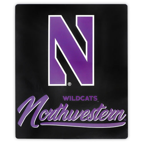 Northwestern Wildcats Blanket 50x60 Raschel Signature Design - Northwest