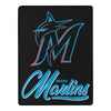 Miami Marlins Blanket 50x60 Raschel Signature Design - Northwest