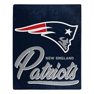 New England Patriots Blanket 50x60 Raschel Signature Design - Northwest
