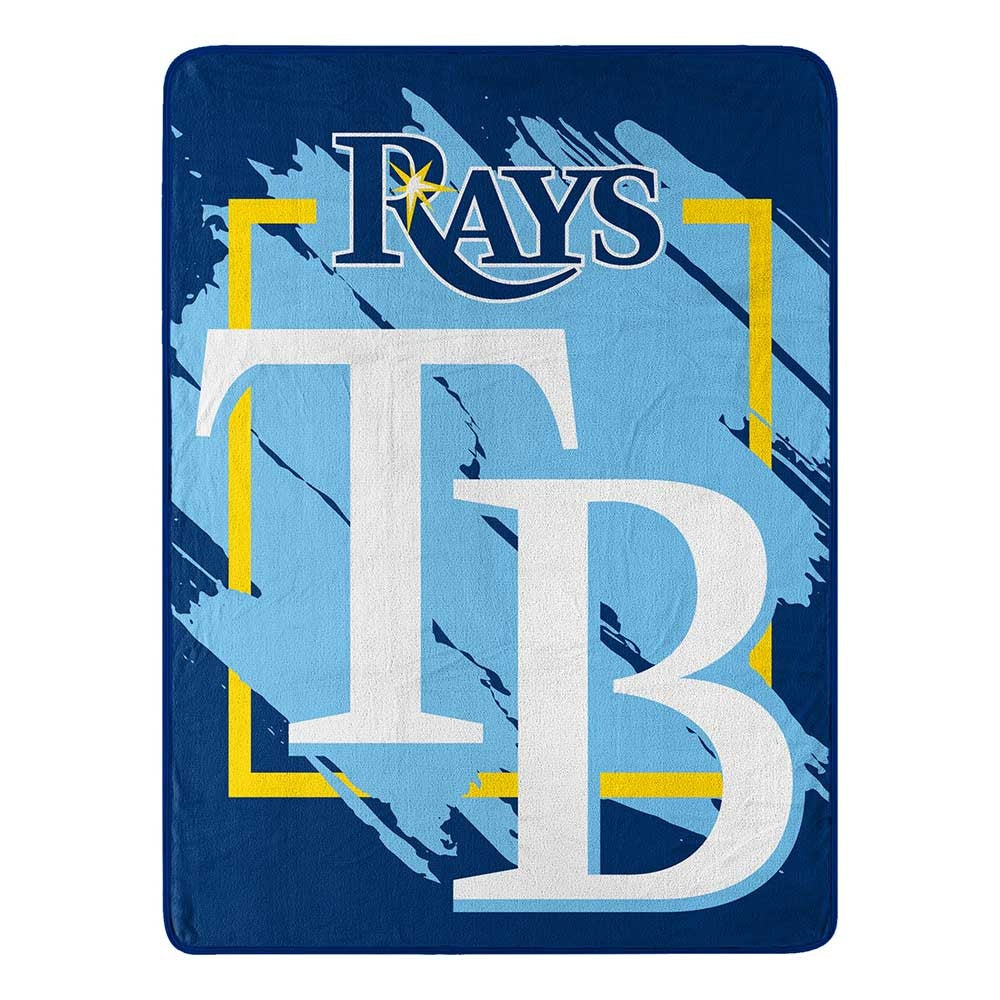 Tampa Bay Rays Blanket 46x60 Micro Raschel Dimensional Design Rolled -