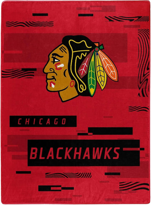 Chicago Blackhawks Blanket 60x80 Raschel Digitize Design - The Northwest Company