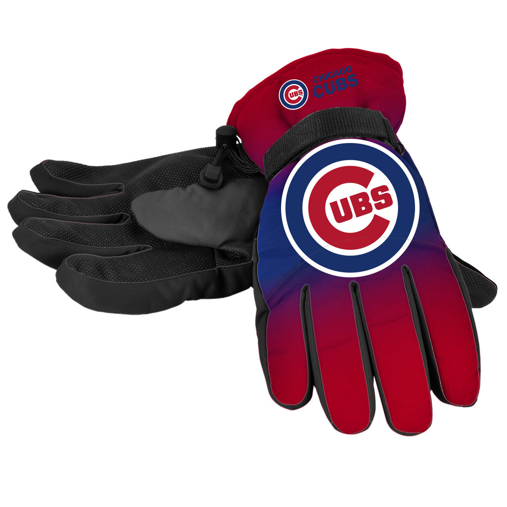Chicago Cubs Gloves Insulated Gradient Big Logo Size Small/Medium - Forever Collectibles