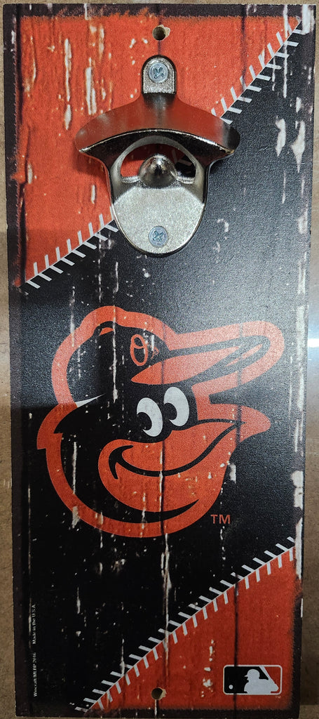 Baltimore Orioles Sign Wood 5x11 Bottle Opener Alternate - 14