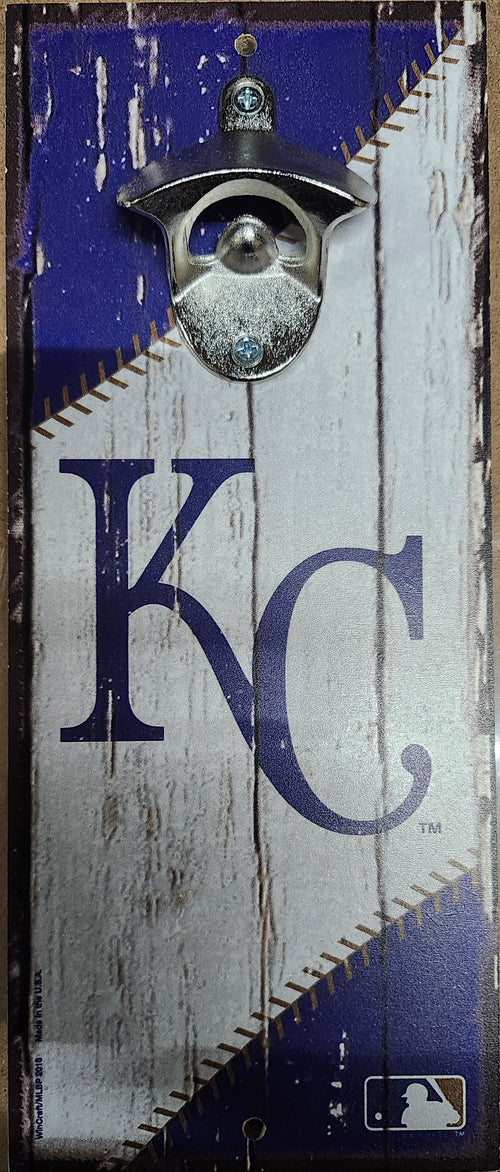 Kansas City Royals Sign Wood 5x11 Bottle Opener Alternate - 14