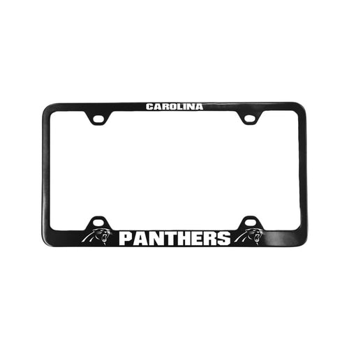 Carolina Panthers License Plate Frame Laser Cut Black - Fremont Die