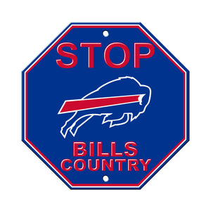 Buffalo Bills Sign 12x12 Plastic Stop Style - Fremont Die