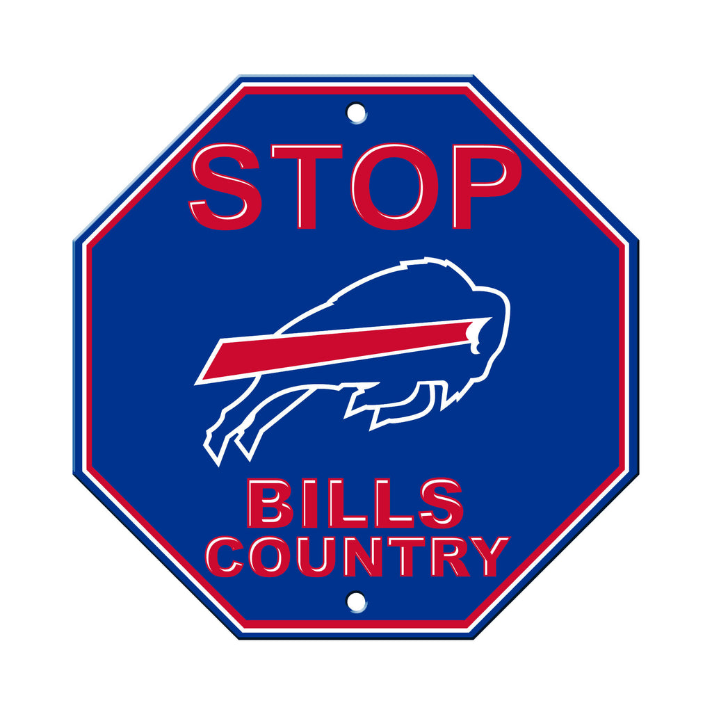 Buffalo Bills Sign 12x12 Plastic Stop Style - Fremont Die