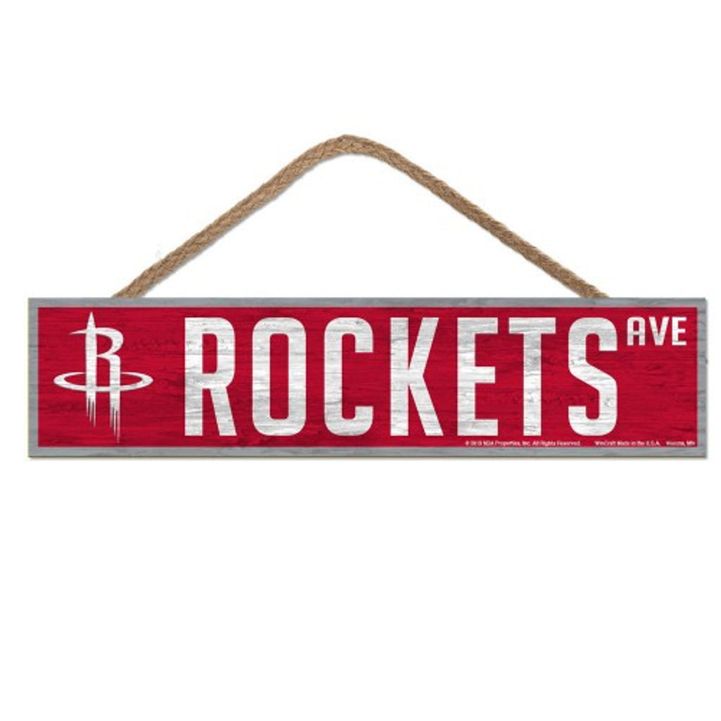 Houston Rockets Sign 4x17 Wood Avenue Design - Special Order - Wincraft