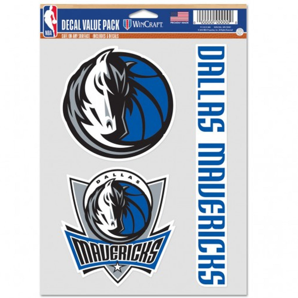 Dallas Mavericks  Decal Multi Use Fan 3 Pack - 0
