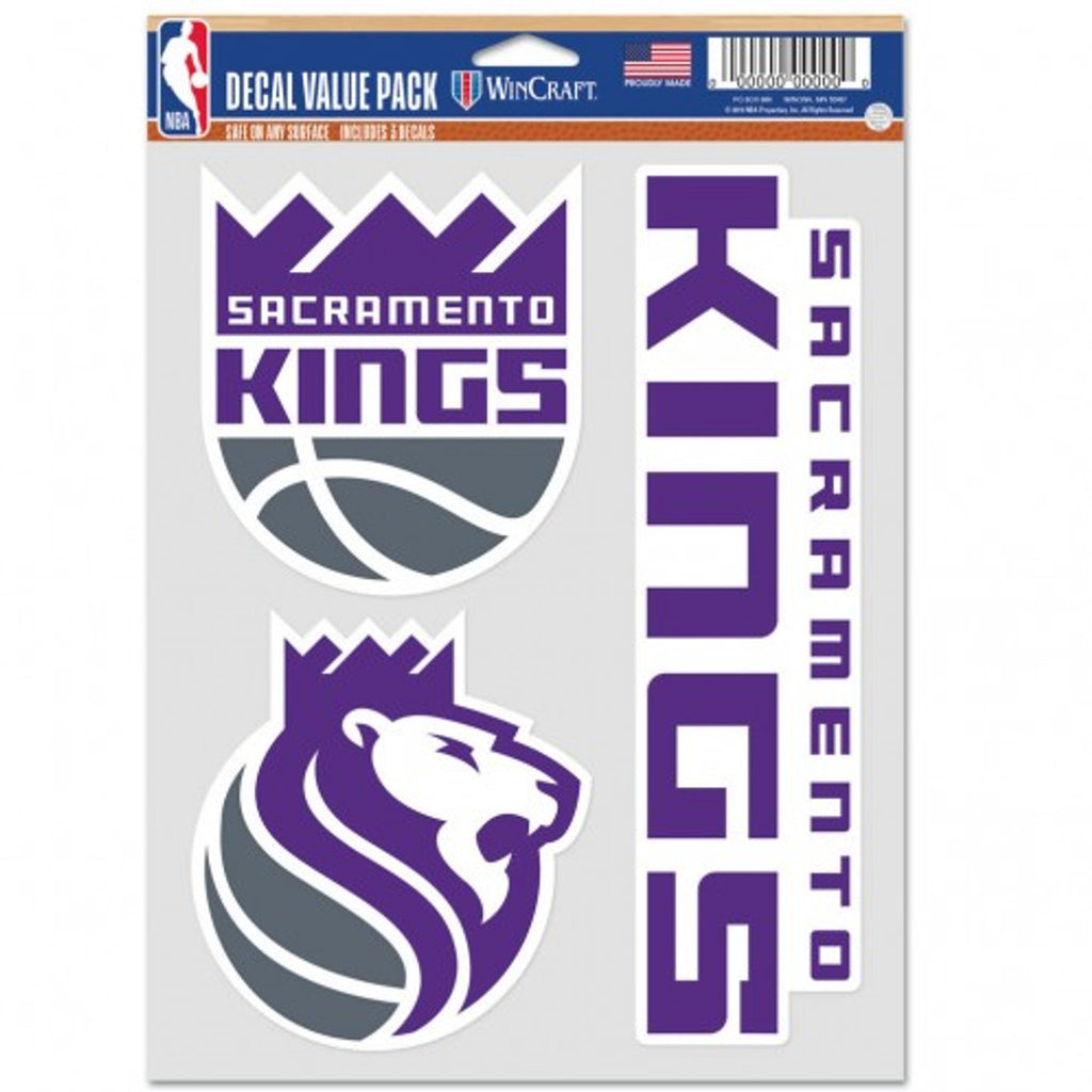 Sacramento Kings Decal Multi Use Fan 3 Pack - 0