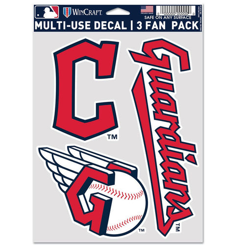 Cleveland Guardians Decal Multi Use Fan 3 Pack - WinCraft